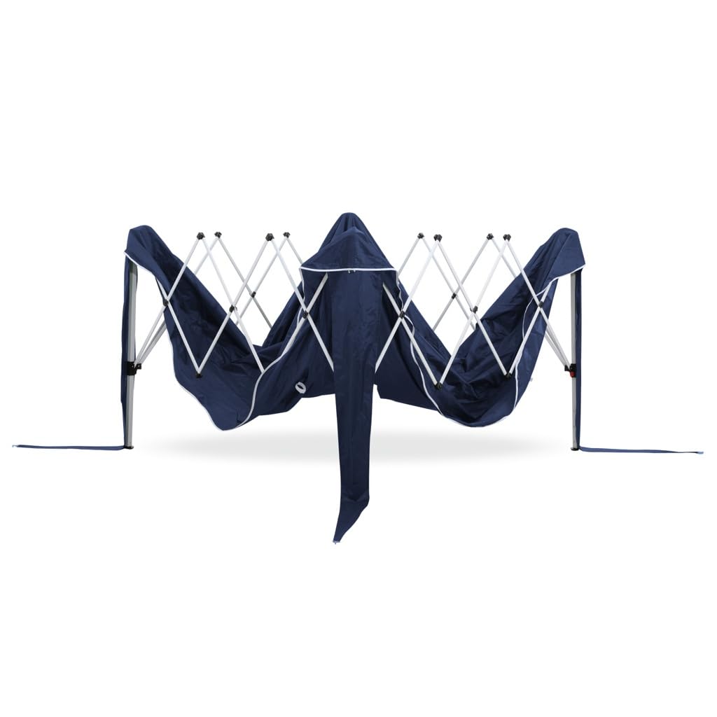 Faltbarer Pavillon 3x3m inkl. Tasche | wasserabweisend, UV 50+ Schutz | Pop Up Zelt, Faltpavillon Gartenzelt, Partyzelt, Capri | Klicksystem Metall-Gestänge (Blau)