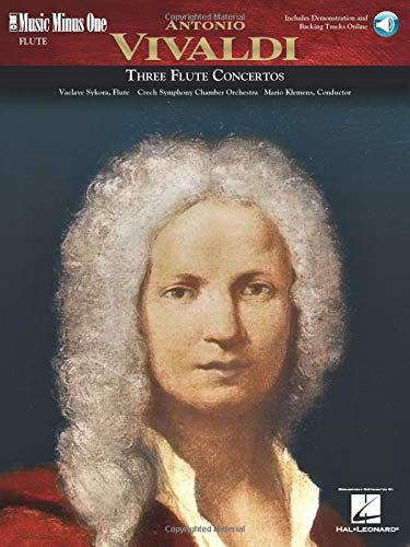 Music Minus One Vivaldi: Three Flute Concerti in A Minor, G and D ( (Numbered))