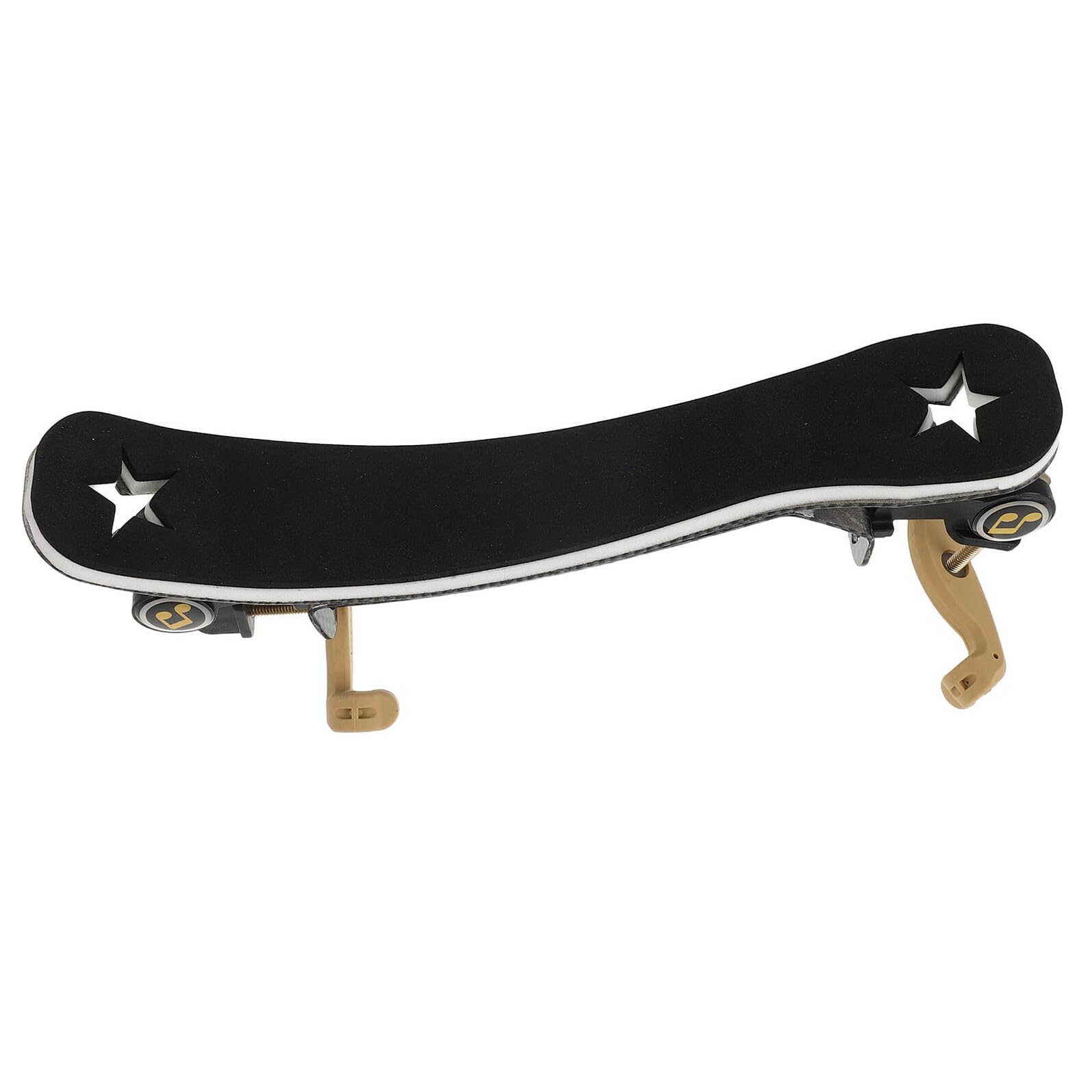 Reposapiés Ergonómico para Violín 3/4-4/4 de Aluminio Ajustable | Negro, Patas de Goma y Espuma Suave, Uso en Práctica y Actuación, Ajuste para Adultos y Jóvenes