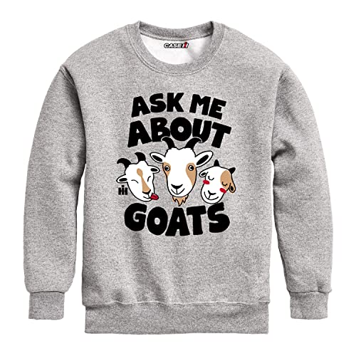 Country Casuals International Harvester - Ask Me About Goats - Toddler Crewneck Fleece Sweatshirt - Main Image