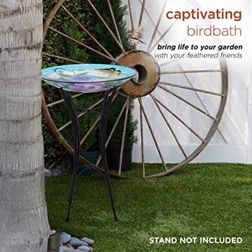 Alpine Corporation Kpp606T-18 Topper Birdbath, Multi Color #TOP4