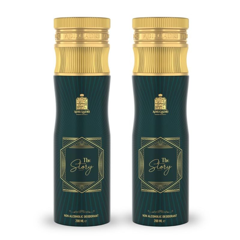 Image of Adilqadri The Story Deodorant Body Spray Combo for Men & Women | Pack of 2 | 100% Alcohol-Free | Long-Lasting French Fragrance | 200ml Each