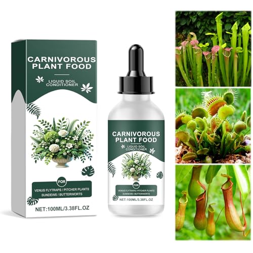 Carnivorous Plant Food Liquid Fertiliser 100ml | Tropical Pitcher Plant Nutrient Supplement | Organic Soil Conditioner for Venus Fly Trap, Sarracenia | Growth Booster with Essential Nutrients (100ml)