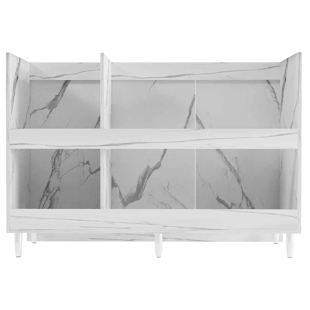 Shally Dogan Mobile Sottolavello per Cucina 3 Ante componibile Mobiletto base da 80 per Lavello (Marmo, 120 x 50 x 85 cm)