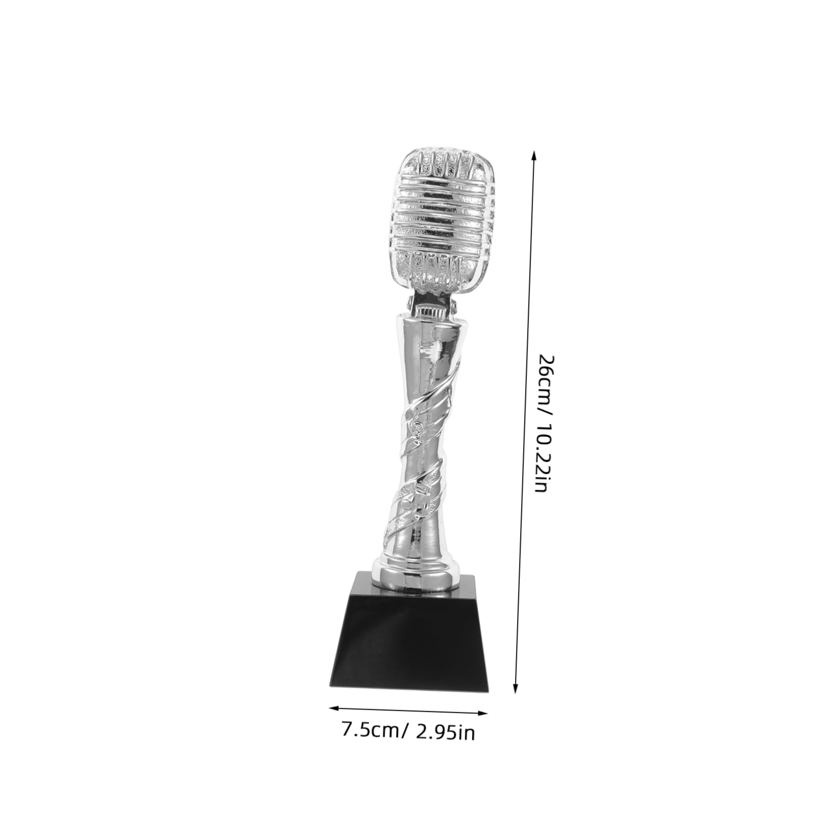 KOMBIUDA Trophy De Forma De Micrófono para Competiciones De Premios De Apreciación Musical y Decoración De De Prop Infantil