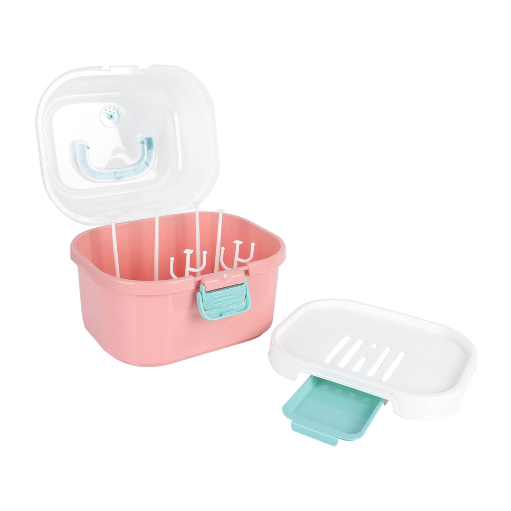 Égouttoir à Biberons Filet de Drainage Creux Boîte de Rangement Grosse Capacité Design Détachable en PP pour Tétines et Biberons de Bébé