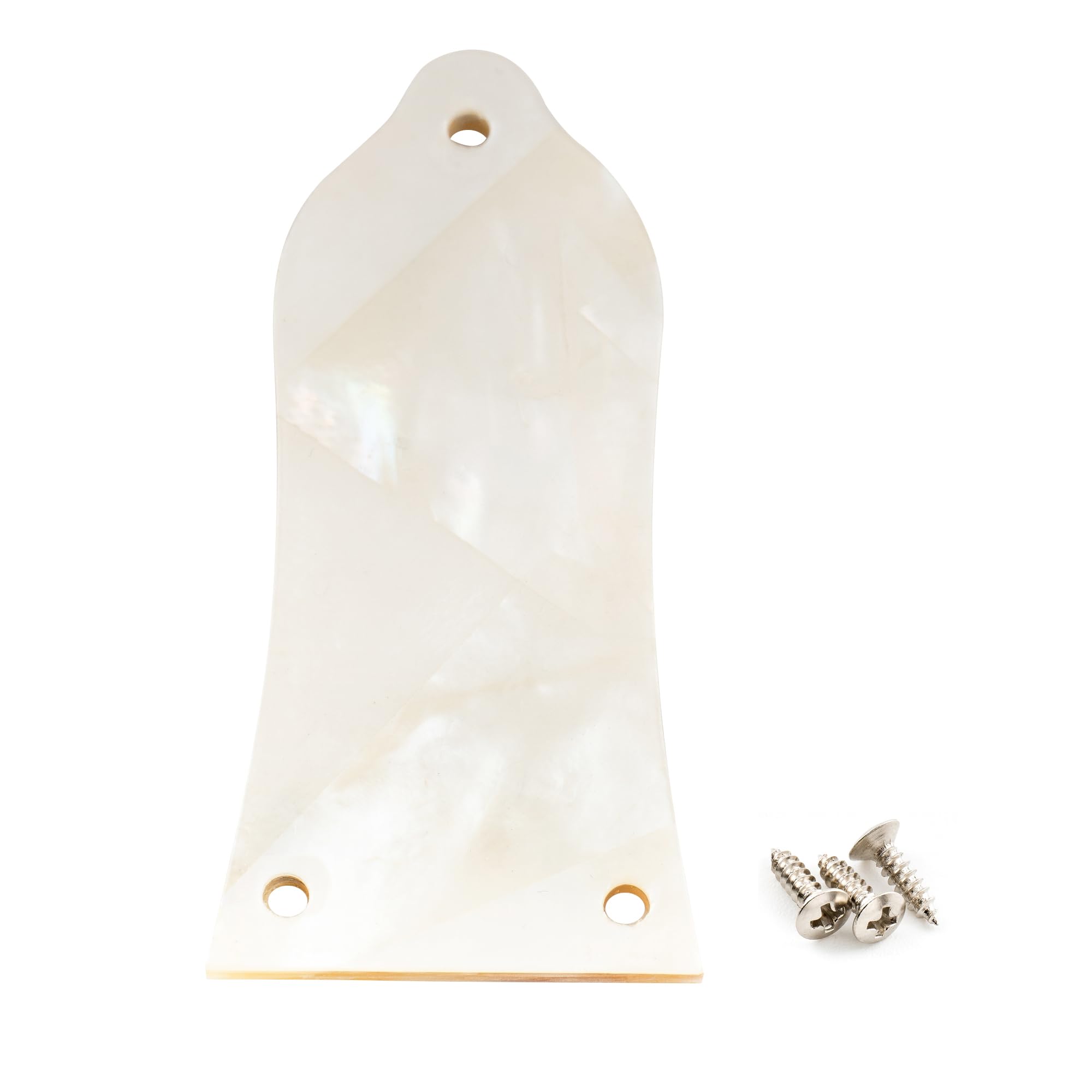 Musiclily Pro 3-Hole Guitar Truss Rod Cover, White Pearl