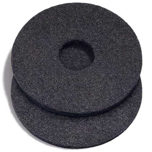 Teenyyou 2 Pcs 17" Black Floor Buffer Pads for Machine