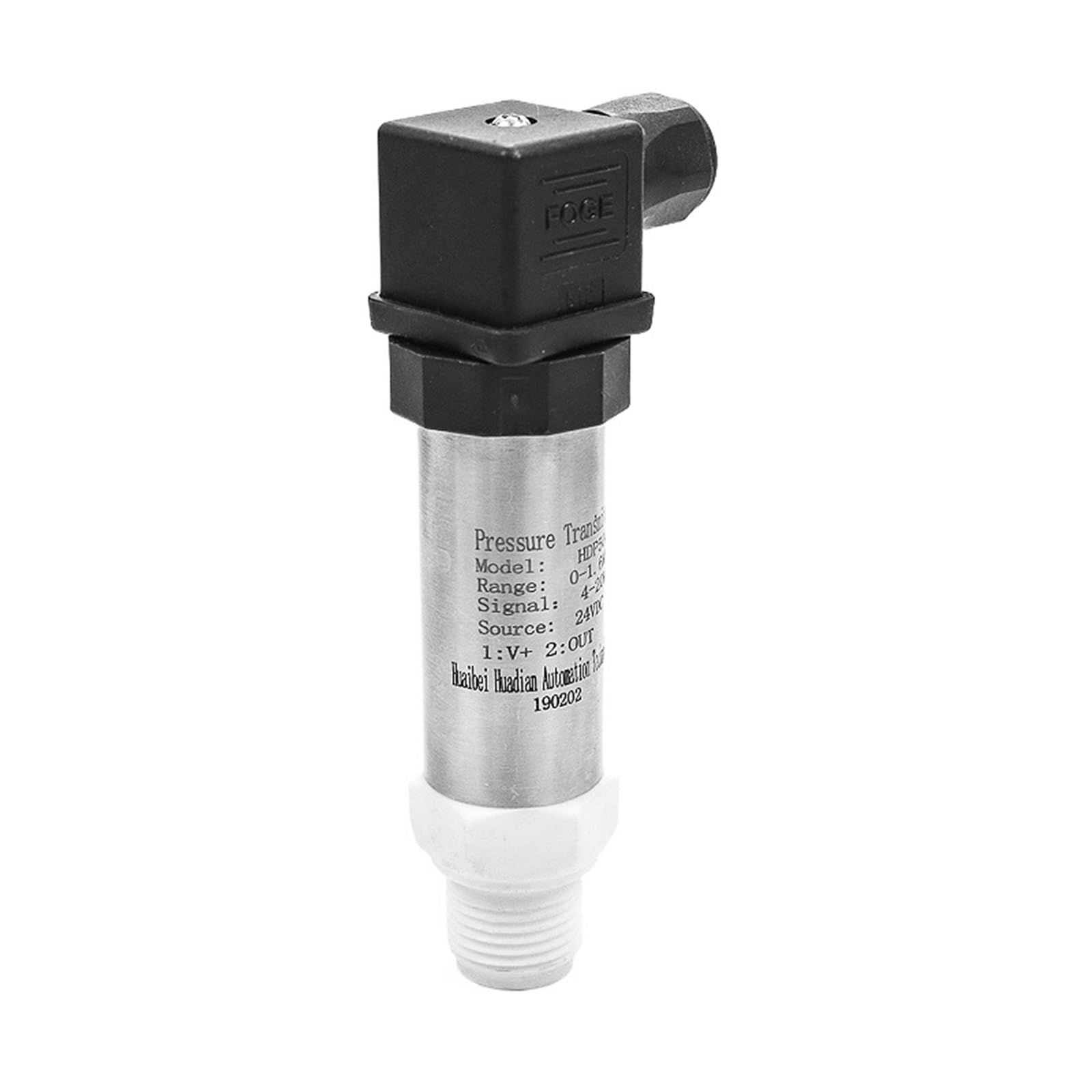 Transductor de presión de agua con transmisor de presión antiséptico PTFE de 1-5V(4-20mA,0-0.16Mpa)