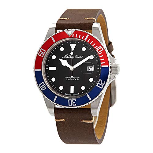 Mathey-Tissot Mathey Vintage Quartz Black Dial Pepsi Bezel Men's Watch H9010ALR