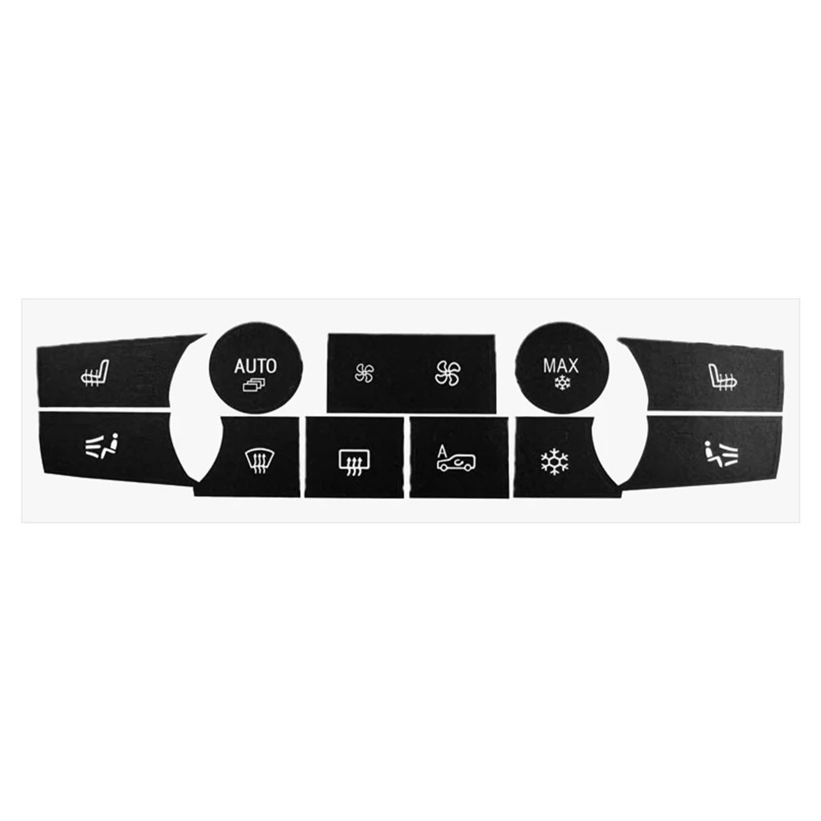 Car Button Sticker Compatible with BMW for X5 for E70 2006 2007 2008 2009 2010 2011 2012 2013 1 Set Black Car Control Button Knob Sticker Climate Repair Decal