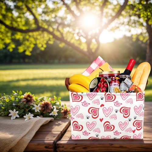 Image of Valentine's Day Basket Gift for Empty Cute Heart Large Storage Bin for Kid and Baby Room Decor (Love you heart)