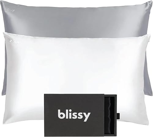 Ahorra un 10 en la funda de almohada Blissy Silk tamaño estándar Paquete 100 seda de morera pura fibras de alta calidad absorbe la humedad funda de