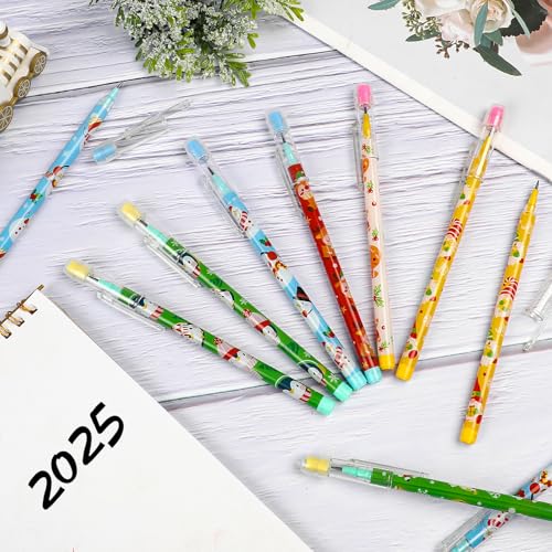 Lápices Navideños Apilables STEFORD 24 Piezas miniatura 3