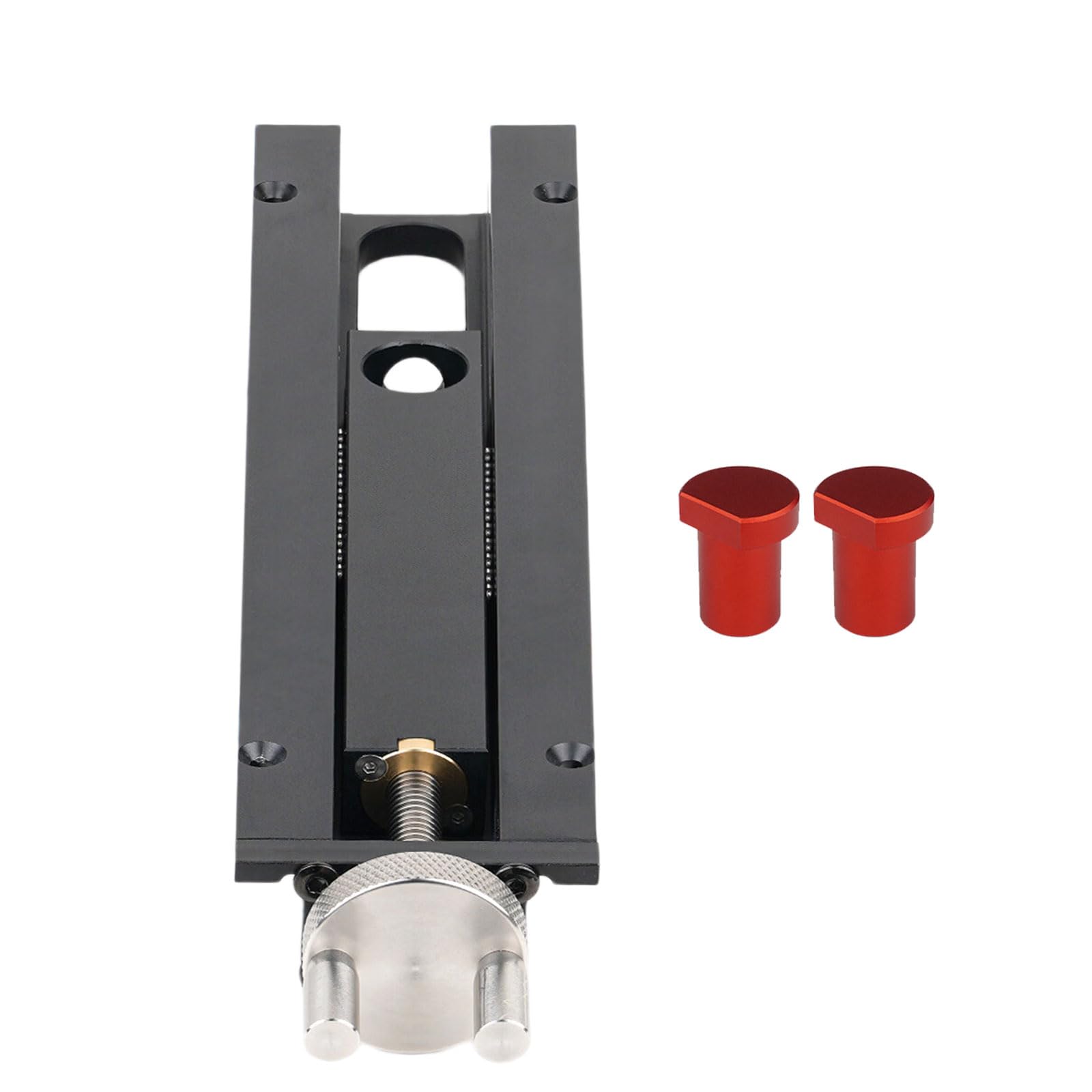 Fromceo Red Aluminum Alloy T Woodworking Table End Wrench Quick Inertial Vise Clamp Clip Desktop Clip Desktop Clamp Pliers Fixing Tool Workbench Handwheel Clamping Vise Tool Aluminium Workpiece Quick Positioning