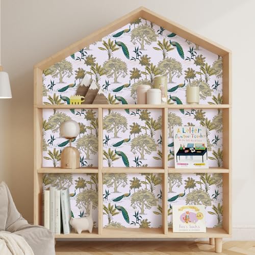 Papel pintado autoadhesivo para tapar imperfecciones con diseño de pájaros 6