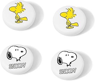 DLseego Switch/Switch Lite/Switch Oled 対応 Joy Con 親指グリップキャップ アナログスティックカバー シリコン コントロール キャップ ジョイコンスティックカバー 滑り止め 可愛い 保護カバー スヌーピ(4個セット)