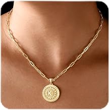 Jewlpire Fashion Jewelry 14K Gold Initial Necklace for Women, Dual-Initial Design Non Tarnish & Hypoallergenic Sunflower Pendant, Gifts Trendy Stuff, Birthday Gifts for Women
