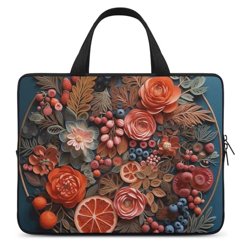 Sacoche PC portable 17 pouces à fleurs pour vos trajets professionnels quotidiens