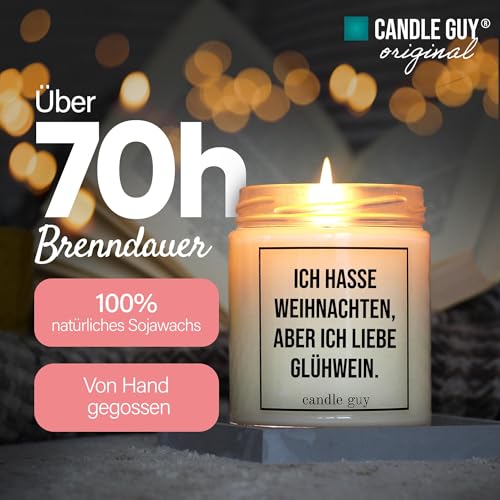 Bougie parfumée cadeau original candle guy vin chaud cire de soja 70h - 3
