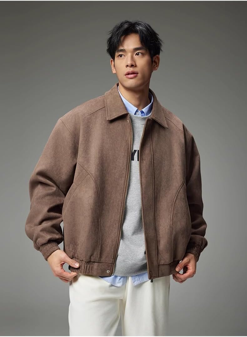 GUOYUXIAO Men's Jacket Male's Spring Casual Lined Coat