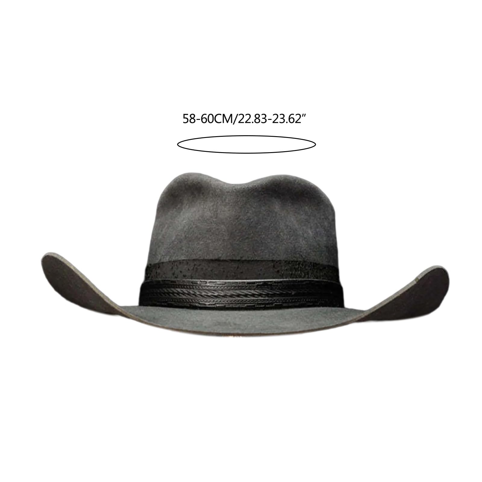 Sombrero Fedora con cinturón de poliuretano, sombrero de panamá, gorro de mago, sombrero de fieltro de lana, disfraz de juego de rol, sombrero de vestir para adultos