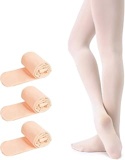 Medias de Ballet Danza Para Niñas y Mujer 90 DEN en Rosa, Blanco y Negro