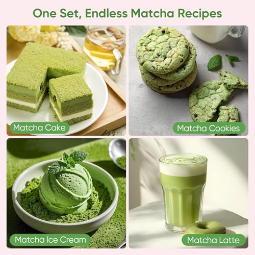 Vanmiya Matcha Whisk Set, 5Pcs Ceramic Matcha Set Includes Matcha Bowl, Matcha Whisk and Holder, Bamboo Scoop and Sifter, Ideal Matcha Bowl Set for Authentic Matcha Tea Experience by vanmiya - Used condition - Image 6