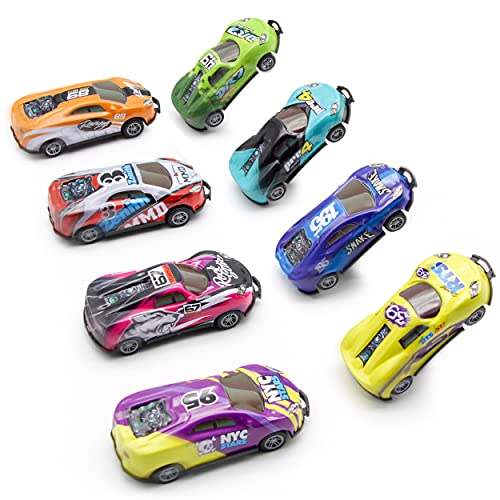 SUYPAY Pull Back Cars - Flip Crash Car 8 Cars Gift Pack Cars Toys for 4-10 Year Old Boys - Toy Vehicles Birthday Toy Car Set for Indoor Outdoor Gifts Party Favors
