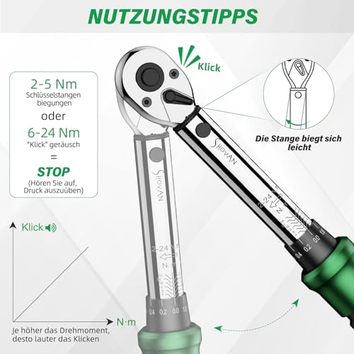 Image of ss shovan Torque Wrench 72 Teeth Ratchet Torque Wrench Set Torque Spanner (4-25 Nm, 1 /4 inch)