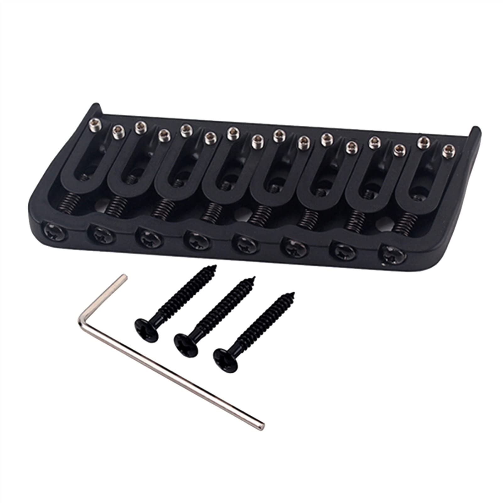 Parti di ricambio chitarra Black Fixed 8 String Guitar Bridge Bridge Sella Sella Con Viti Kit Kit Accessori Per Chitarra