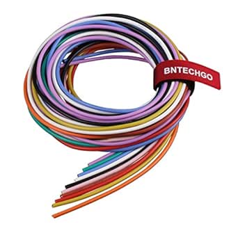 Cable de batería de silicón de BNTECHGO, calibre 16 AWG, ultraflexible, resistente a temperaturas de 200 °C, 252 hilos de cobre estañado trenzado, 600 V