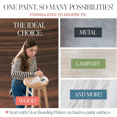 Image of Country Chic All-in-One Chalk Paint for Furniture, Cabinets, Home Decor, Eco-Friendly, Matte Finish, Built-In Primer & Top Coat for Wood, Metal - Hollow Hill (Dark Green) - Pint 16 oz (475 ml)