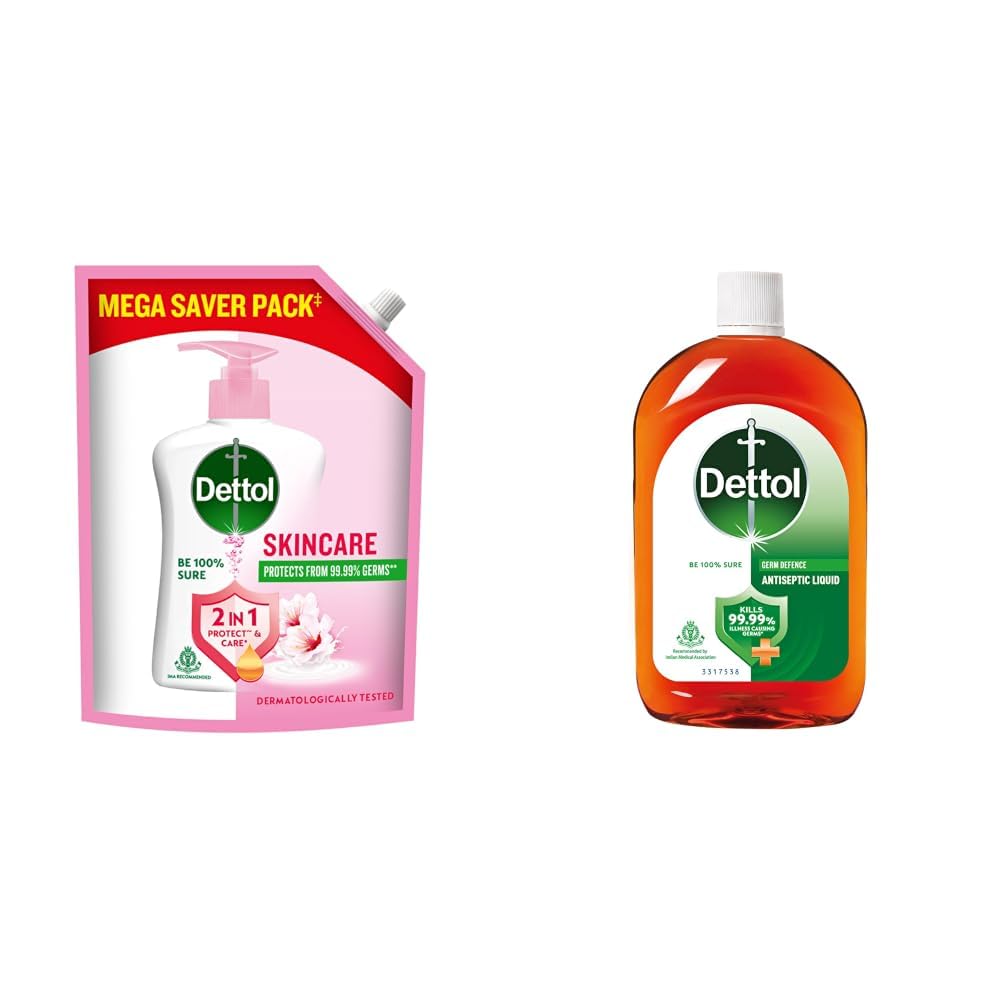 Dettol Liquid Handwash Refill – Skincare Hand Wash- 1350ml | pH Balanced | 10x Better Germ Protection & Antiseptic Liquid for First Aid, Surface Disinfection and Personal Hygiene, 1300ml-image-30