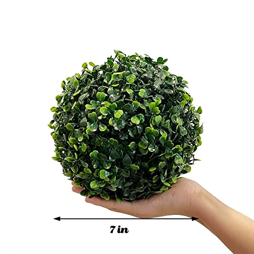 Sunnyglade 2 PCS 7 inch 4 Layers Artificial Plant Topiary Ball Faux Boxwood Decorative Balls for Backyard, Balcony,Garden, Wedding and Home Décor (7 inch) - Image 4