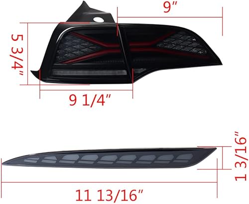 Miniatura 2 de Astra Depot Juego de 6 luces LED de freno traseras con lente ahumada, luces intermitentes de marcha atrás + luces indicadoras de parachoques trasero