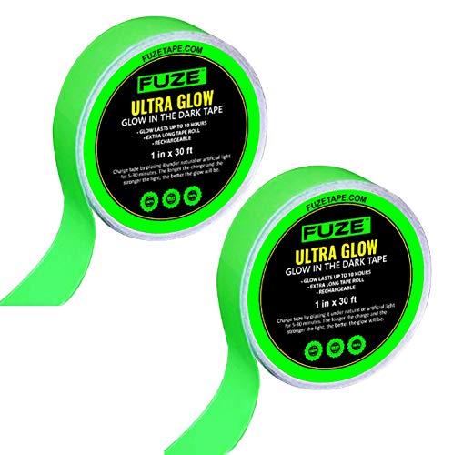 2 Pack of Glow in The Dark Tape - 30 ft x 1