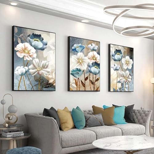 Póster escandinavo de flores abstractas dsdsgog Arte de pared