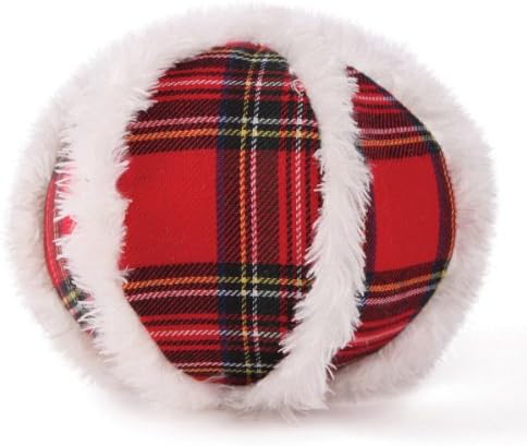 Zanies Snow Cap Dog Tartan Ball Toy