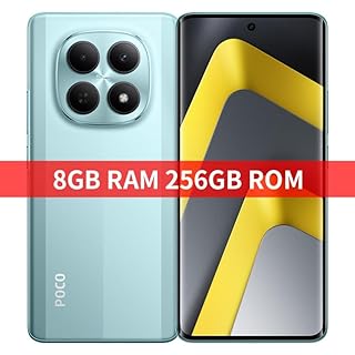 XIAOMI POCO M8 5G Smartphone, 8+ 256 GB, grün, IP66, staub- und wasserdicht, massiver Akku mit 5520 mAh, 6,77 Zoll, 120 Hz, 45 W, mit Ladegerät, ohne NFC