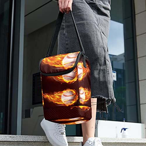 Bolsa de almuerzo con cremallera Flying Flames resistente para exteriores 6