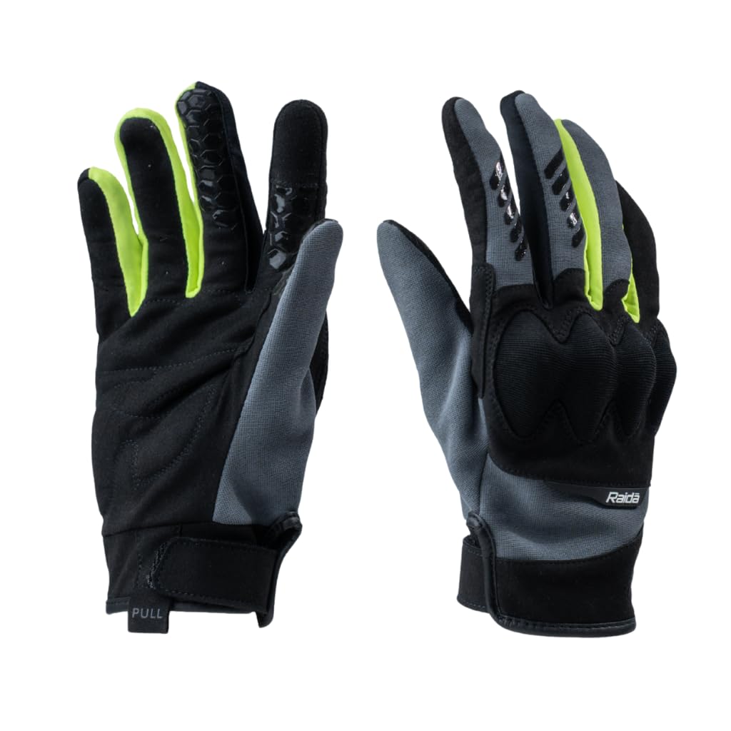 Raida Trailcraft Offroad Gloves | Lightweight & Breathable | Superior Grip with Reinforced Palm | Touchscreen Compatible | Ideal for Motocross, Enduro & Trail Riding (Hiviz, 2XL)-image-5