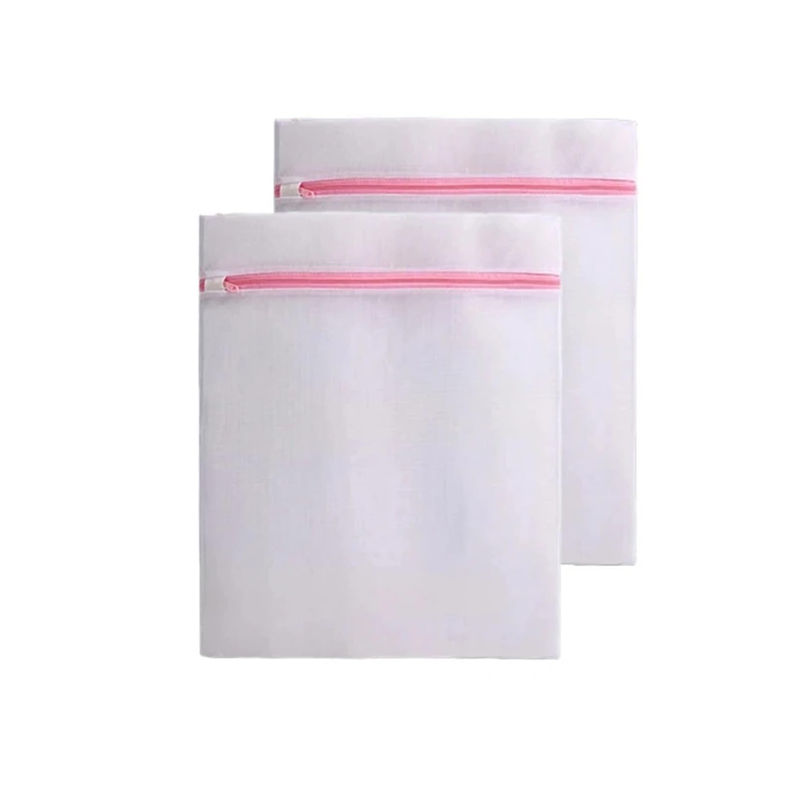Fine Mesh Laundry Bags Pink Zipper Durable Large Capacity Delicate Lingerie Washing Bag Clothes Storage Pouch(2PCS,XL-60X60CM)