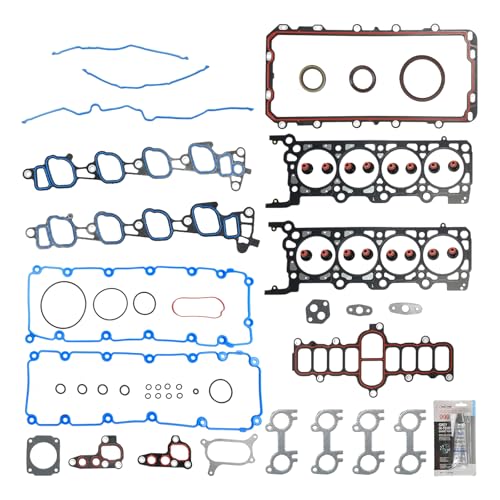 Image of KAX Engine Cylinder Head Gasket Set Compatible with Ford F-150 Expedition F-250 F-350 Super Duty 2000-2004, E-150 E-250 E-350 Econoline Club Wagon 5.4L, Head Gasket Kit, OE# HS9790PT-15