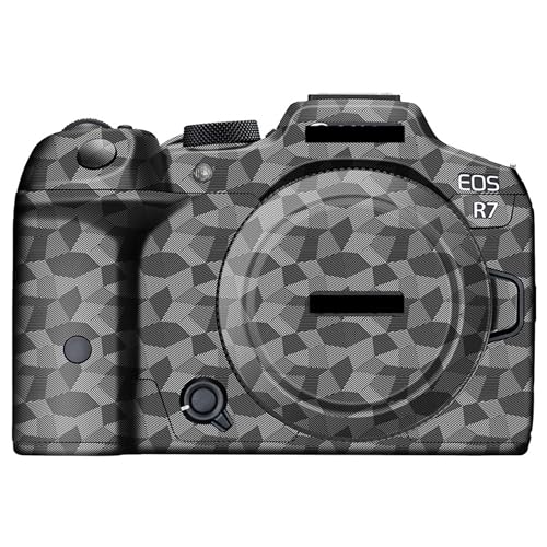 Kiorafoto EOS R7 Skin?Anti-Scratch Anti-Wear Camera Cover Protector Sticker for Canon EOS R7 Camera Body Protective Film Protection - Light Gray Geometric