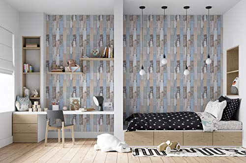Image of DWELLSINDIA Distressed Wood Self Adhesive Wallpaper Waterproof, Scratch Resistant, Laminated 41cm x 244cm