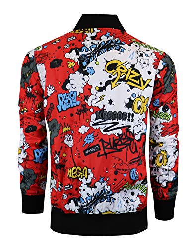 Image of Screenshotbrand Lightweight Hooded Water Resistant Windbreaker - Zip-up Fashion Map Print Rain Jacket