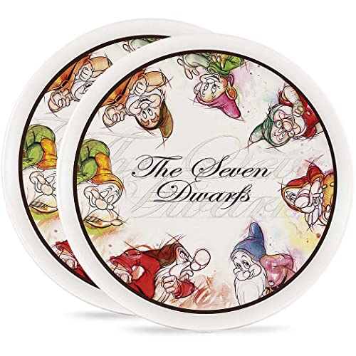 EGAN Juego de 2 platos de pizza de 7 enanitos