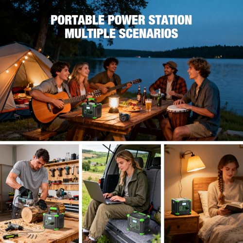Image of Portable Power Station 330W, 288.6Wh Solar Generator for Outdoor Home | With 60W USB-C PD Output, 120V Pure Sine Wave AC Outlet, 5W Wireless Charging, 330W Backup Lithium Battery Camping Travel