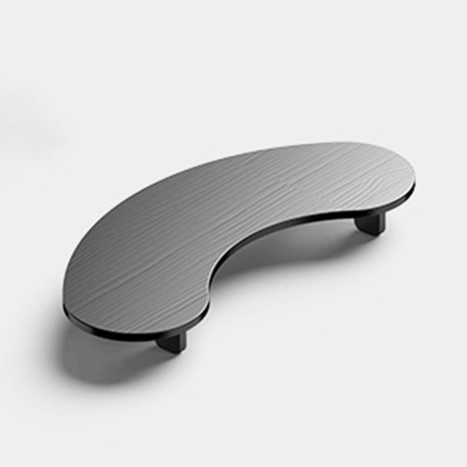 Support d'écran pour organisation de bureau d'angle en bois massif noir